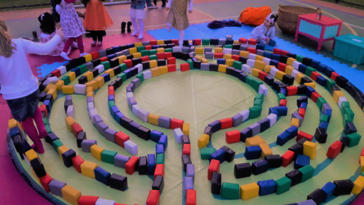 Labirinto de Chão 4m com Tijolinhos de espuma